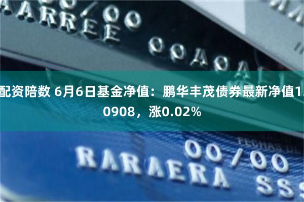 配资陪数 6月6日基金净值：鹏华丰茂债券最新净值1.0908，涨0.02%