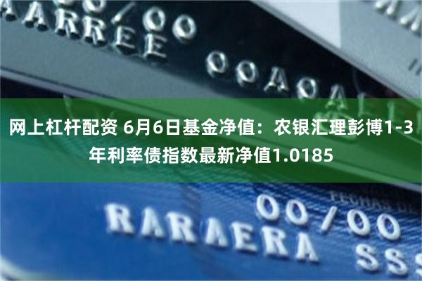 网上杠杆配资 6月6日基金净值：农银汇理彭博1-3年利率债指数最新净值1.0185