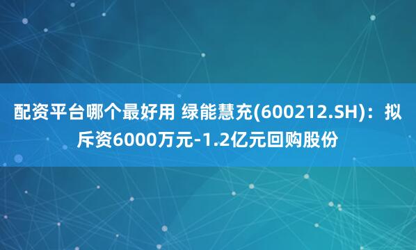 配资平台哪个最好用 绿能慧充(600212.SH)：拟斥资6000万元-1.2亿元回购股份