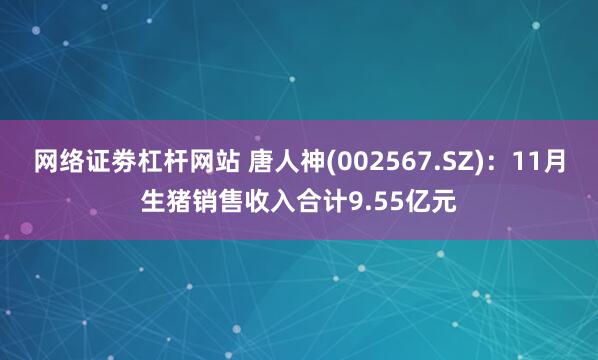 网络证劵杠杆网站 唐人神(002567.SZ)：11月生猪销售收入合计9.55亿元